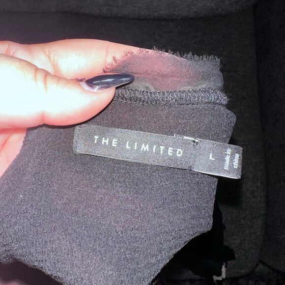 Y2k the limited black silk top sz l - Picture 6 of 6